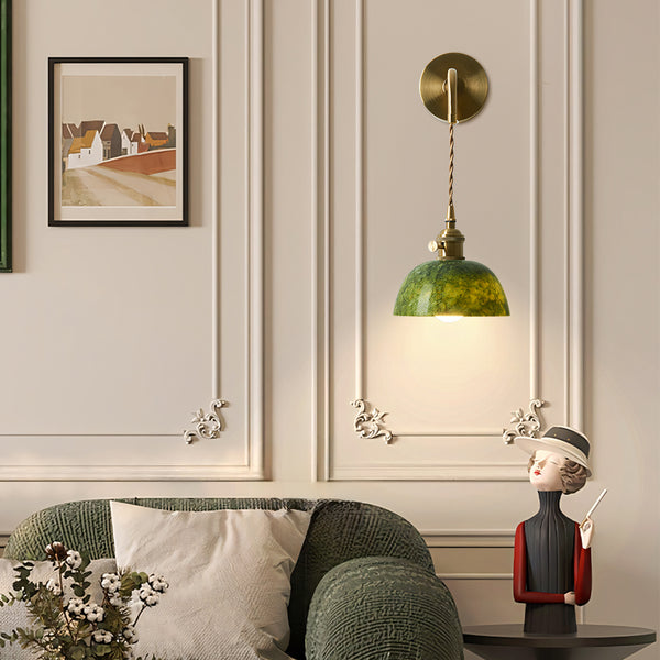 Applique murale vintage Orson en jade naturel